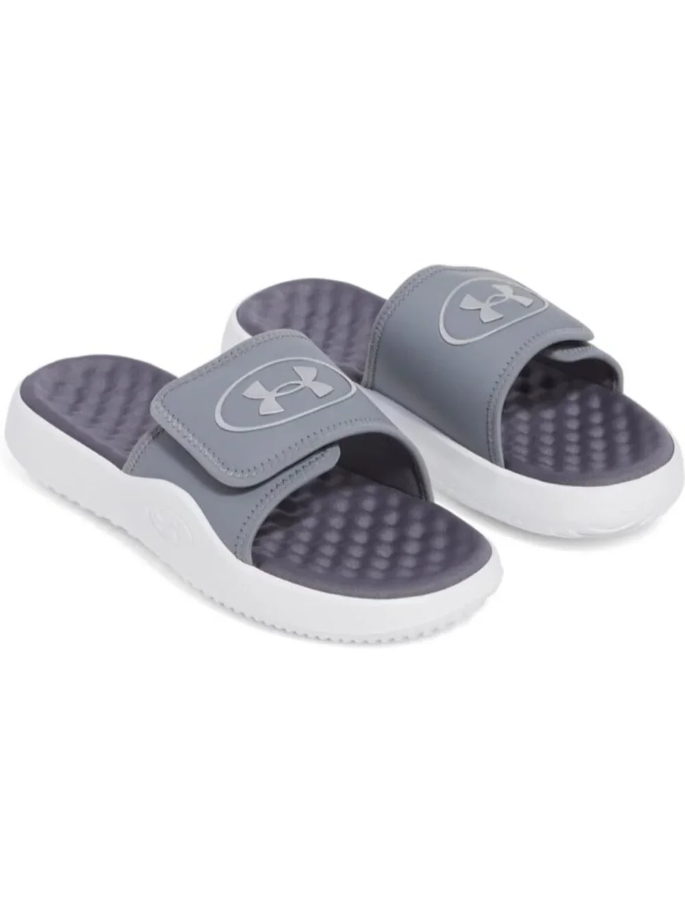 Men's Titan Grey Ignite Pro Slide Comfort Soft Rubber Slip On Flat Sandal Shoes